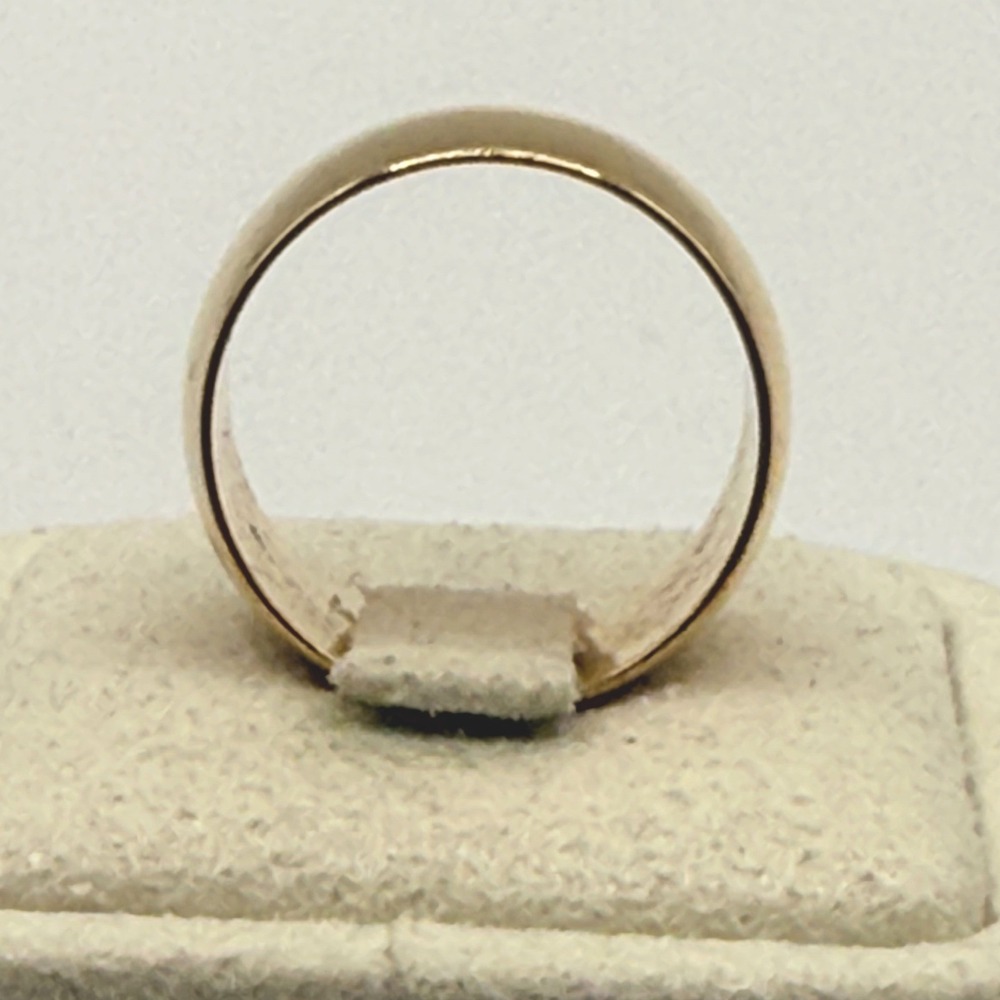 Vintage 14K Gold Electroplated Wide Dome Band Ring Size 7 - Picture 4 of 8